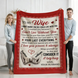 You And Me Feels Right- Personalized Blanket Gifts For Husband And Wife