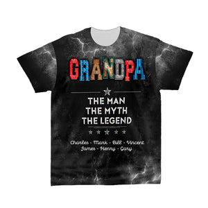 Personalized The Man The Myth The Legend All-over Print T Shirt Gift For Grandpa