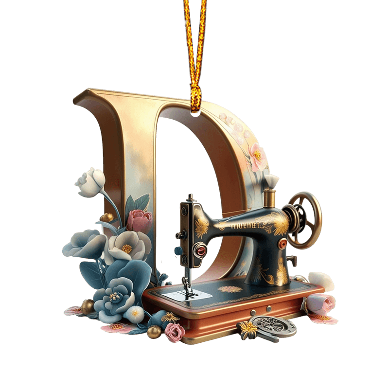 Beautiful Sewing Letter Shaped Ornament