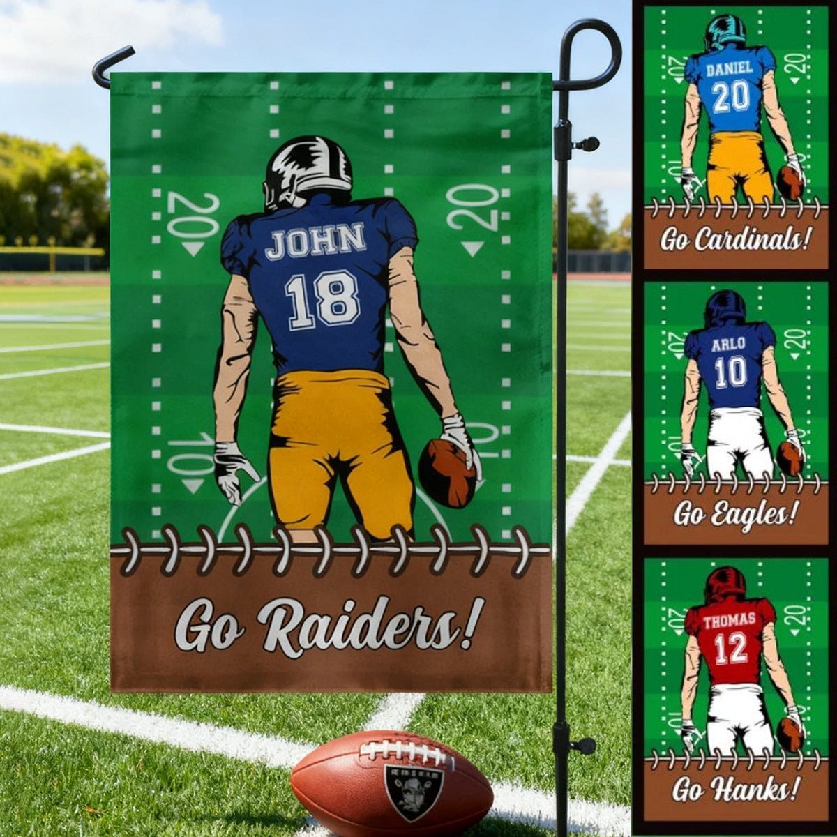 Custom Football Fan - Personalized Garden Flag, Gift For Football Lover