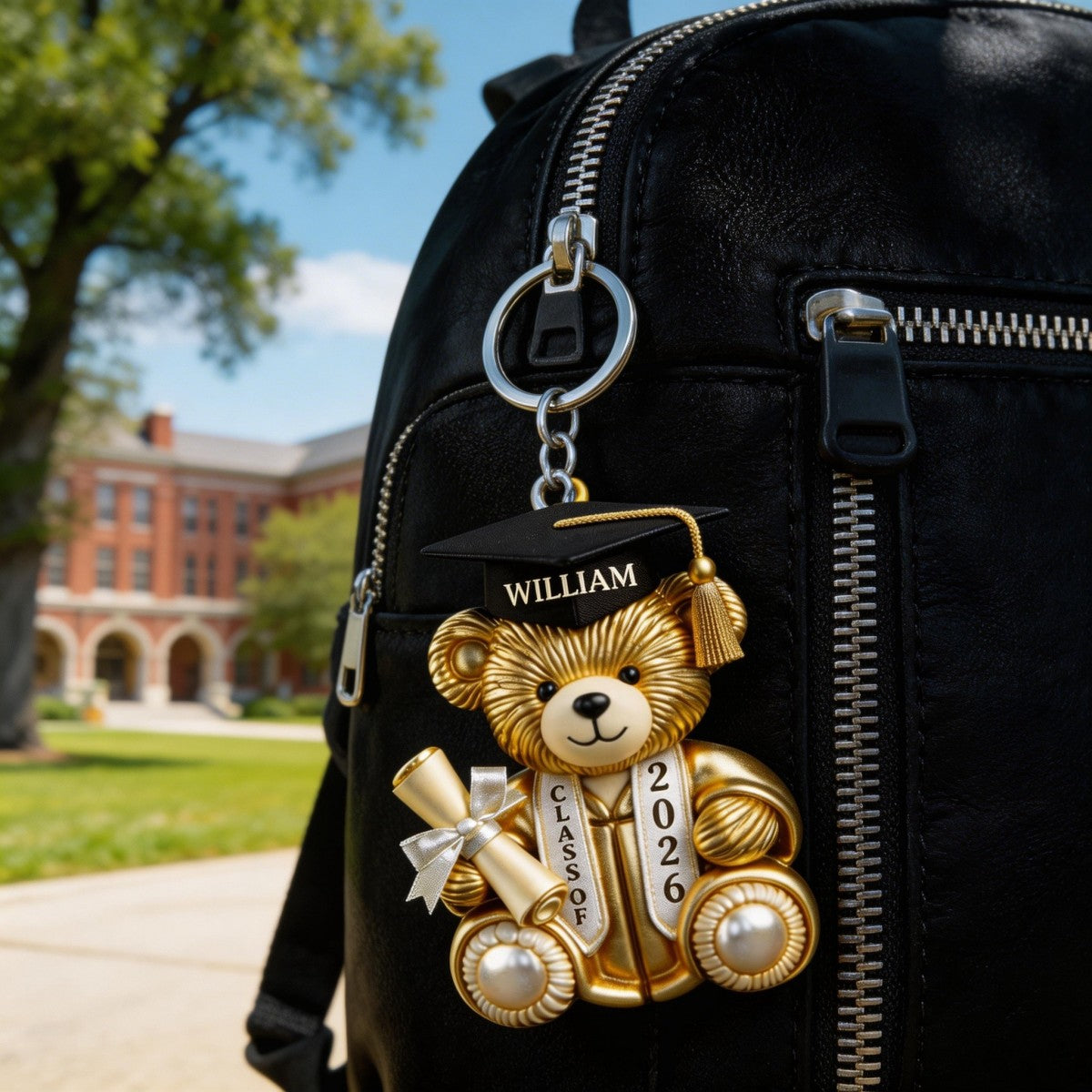 This Bear Graduated So They Don't Have To - Class Of 2026 Personalized Acrylic Keychain