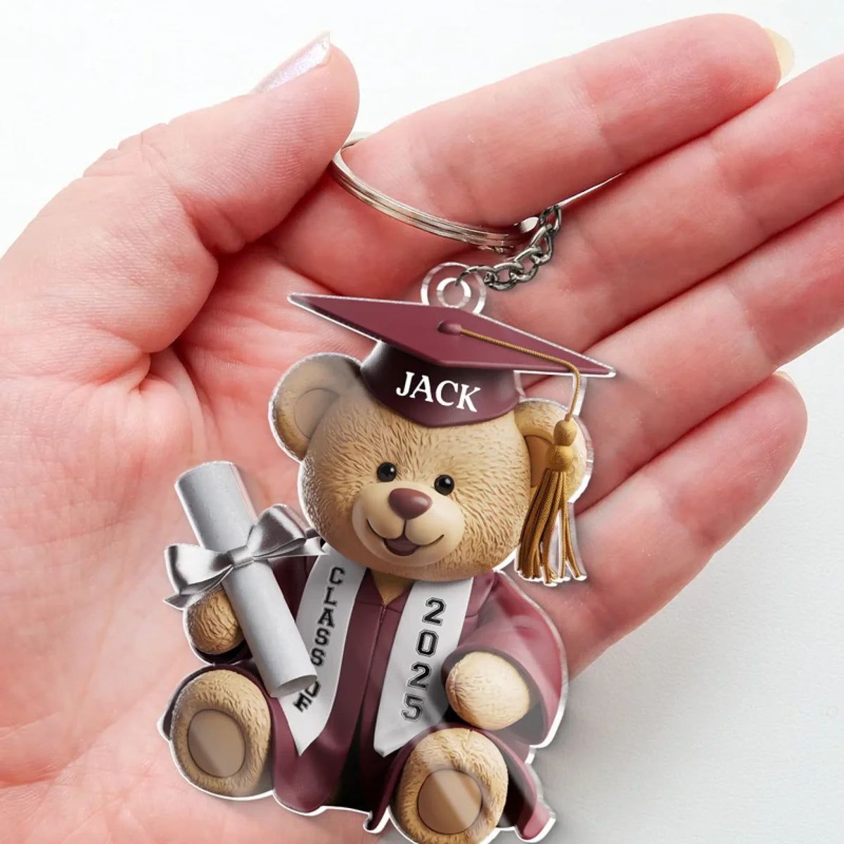Pawsitively Proud Graduate Family Personalized Acrylic Keychain
