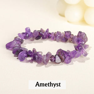 Natural chakra bracelet ,Colored bead bracelet ,Crystal stone piece elastic