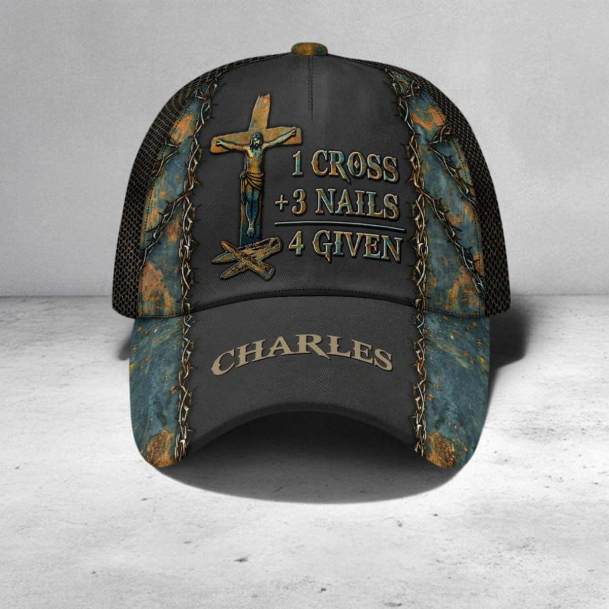 1 Cross 3 Nails 4 Given Personalized Classic Cap