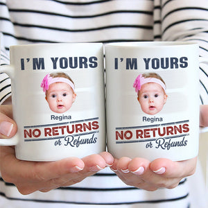 Custom Photo No Returns Or Refunds Grandkids Personalized Mug - Gift For Dad, Mom, Grandma, Grandpa
