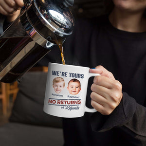 Custom Photo No Returns Or Refunds Grandkids Personalized Mug - Gift For Dad, Mom, Grandma, Grandpa