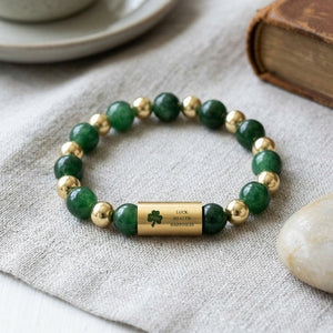 1776-2026 America 250th Bracelet, Natural Stone Bead Bracelet