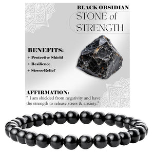 Energy & Love • Natural Stone Elastic Rope Bracelet