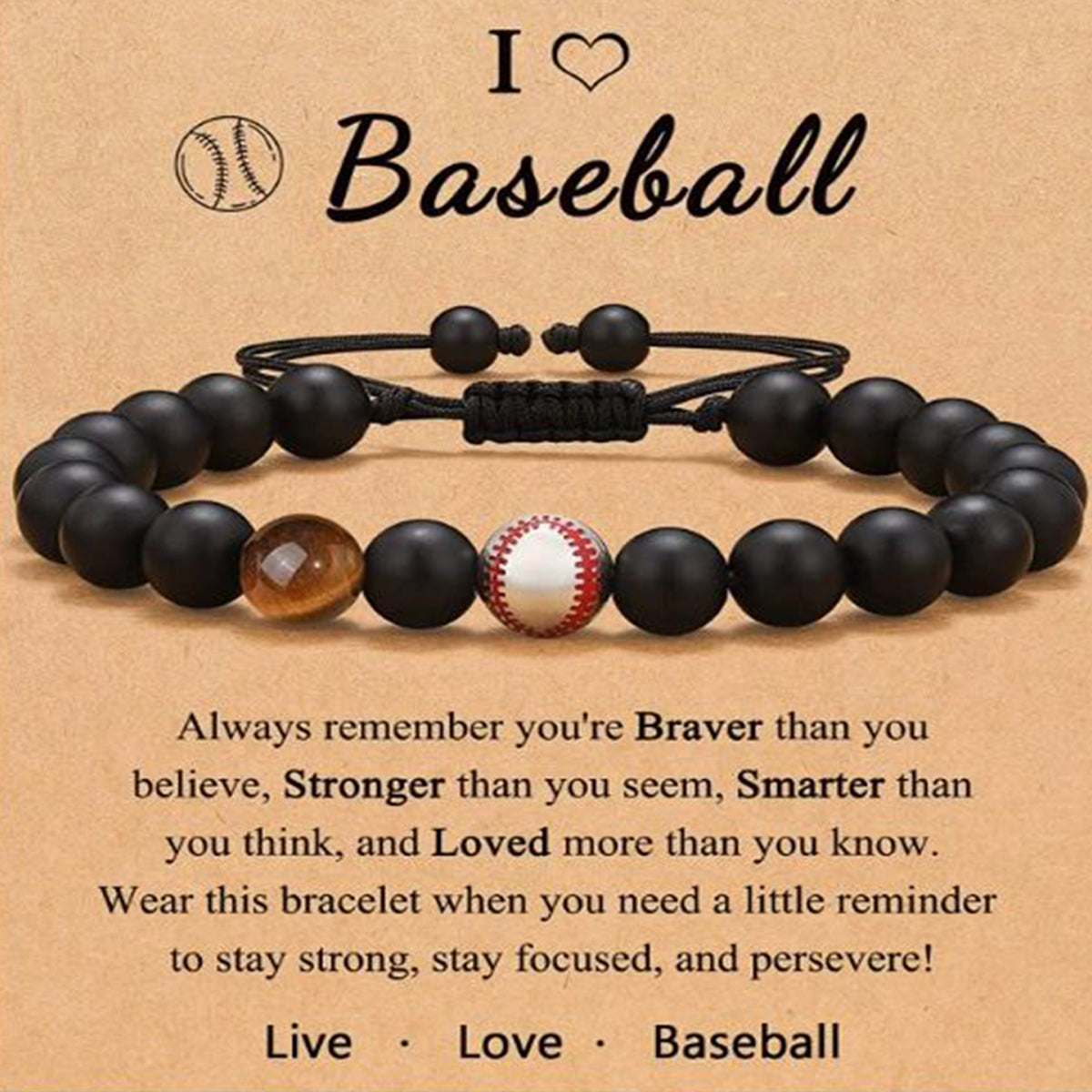 Soccer Football Basketball Baseball Tiger Eye Stone Bracelet Gifts for Sports Lover