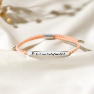 Personalized Motivational Tube Brecelet Love Yourself First - Gift For Family, Friend