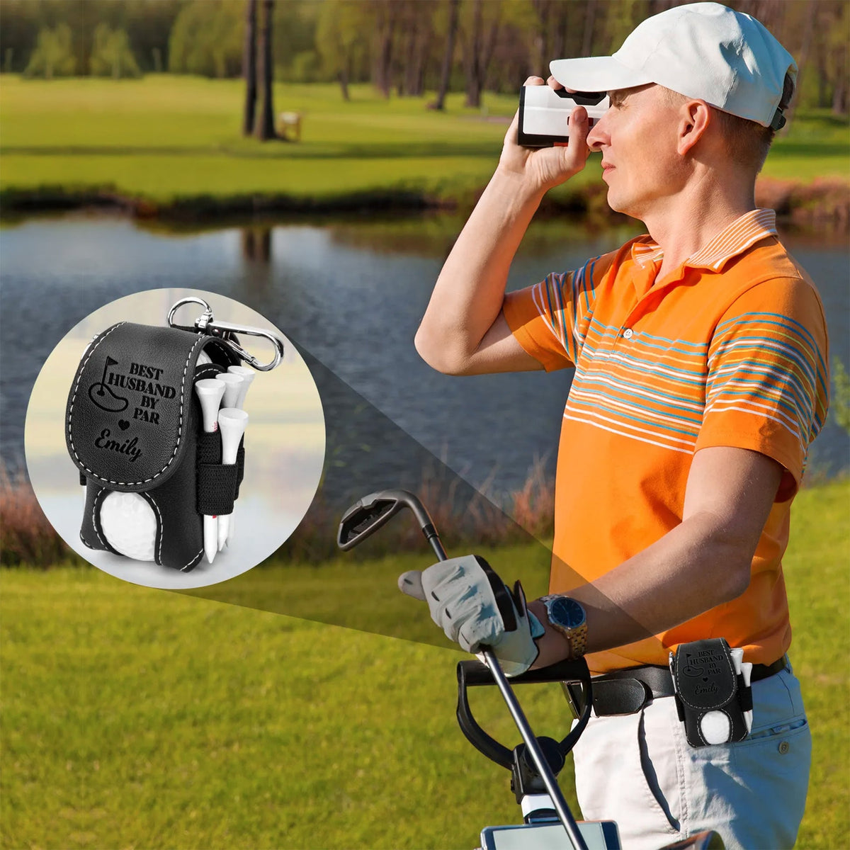 Best Husband By Par - Personalized Golf Ball Holder