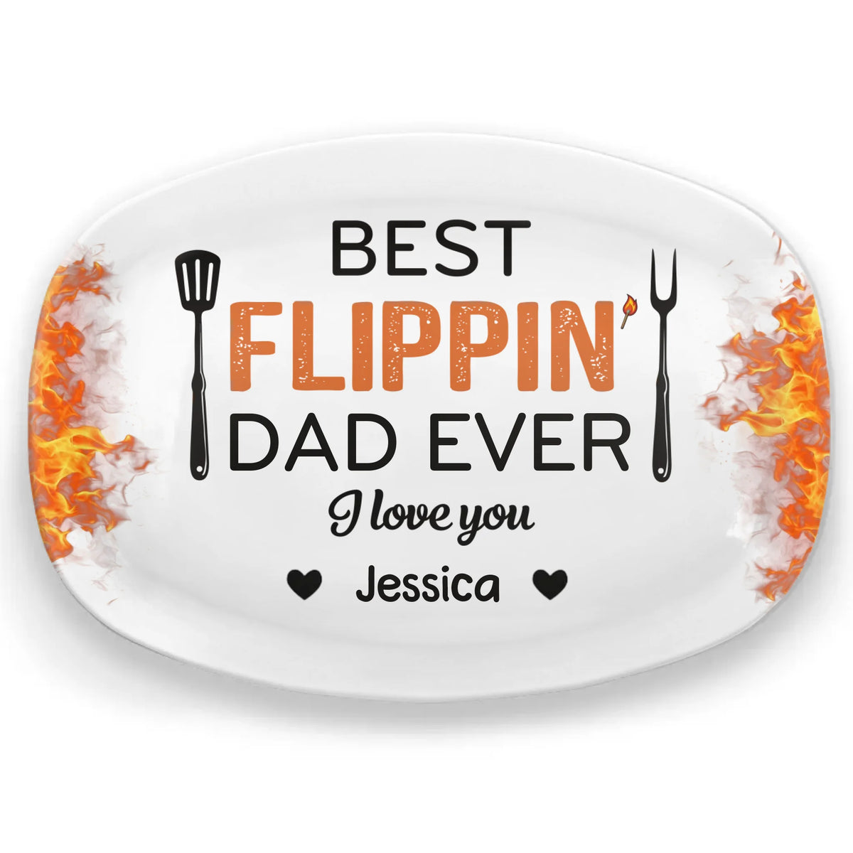 Best Flippin’ Dad Ever - Family Personalized Custom Platter
