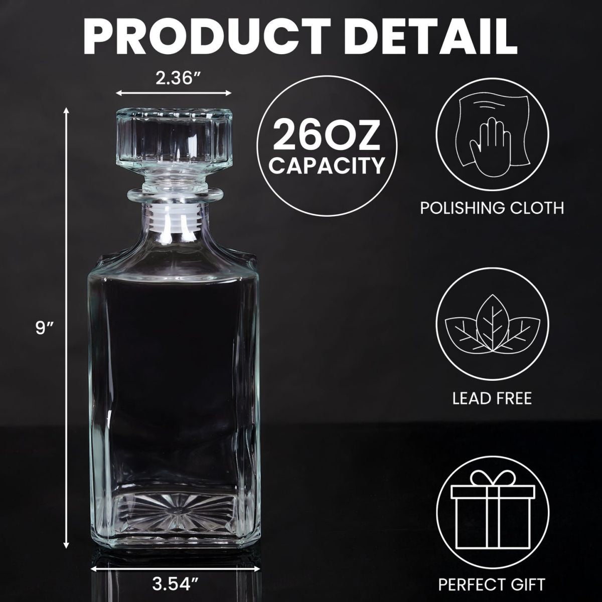 Born To Fish, Forced To Work - Personalized Whiskey Decanter Fishing Gifts For Men, Husband, Dad