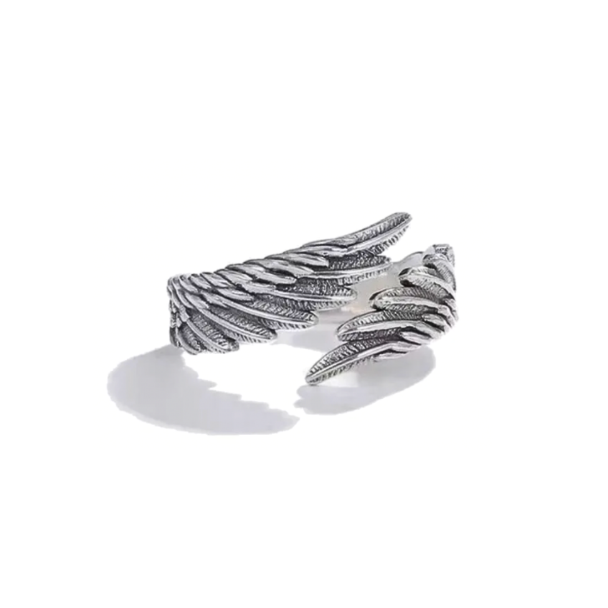 Personalized angel wing ring