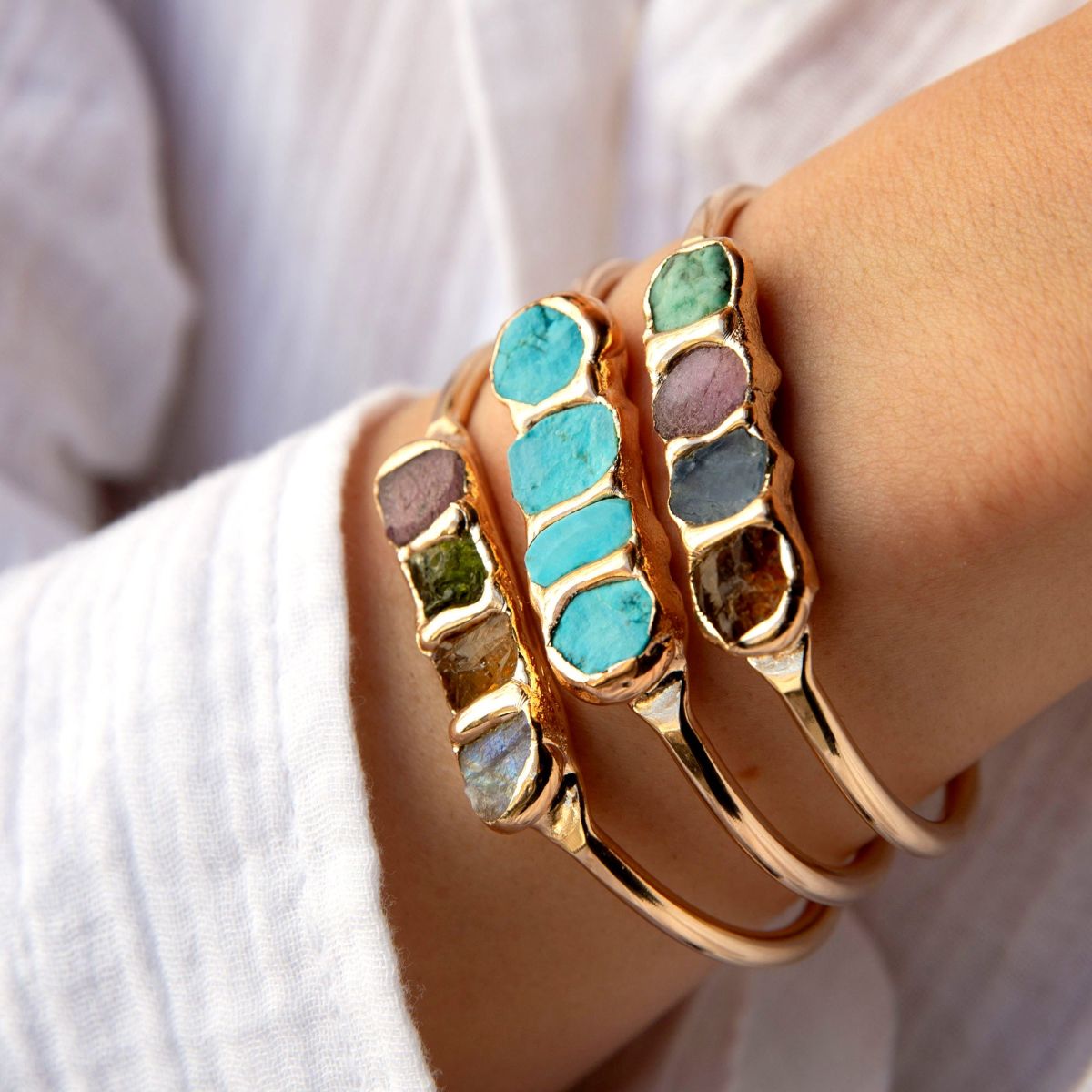 Personalized Grandma Mom Family Gemstone Birthstone Bracelet