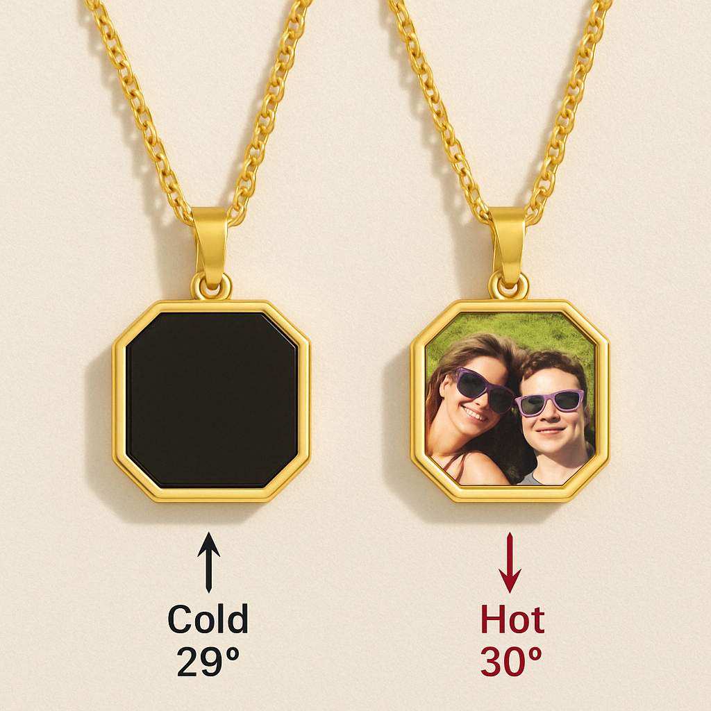 Personalized Heat-Activated Hidden Photo Necklace