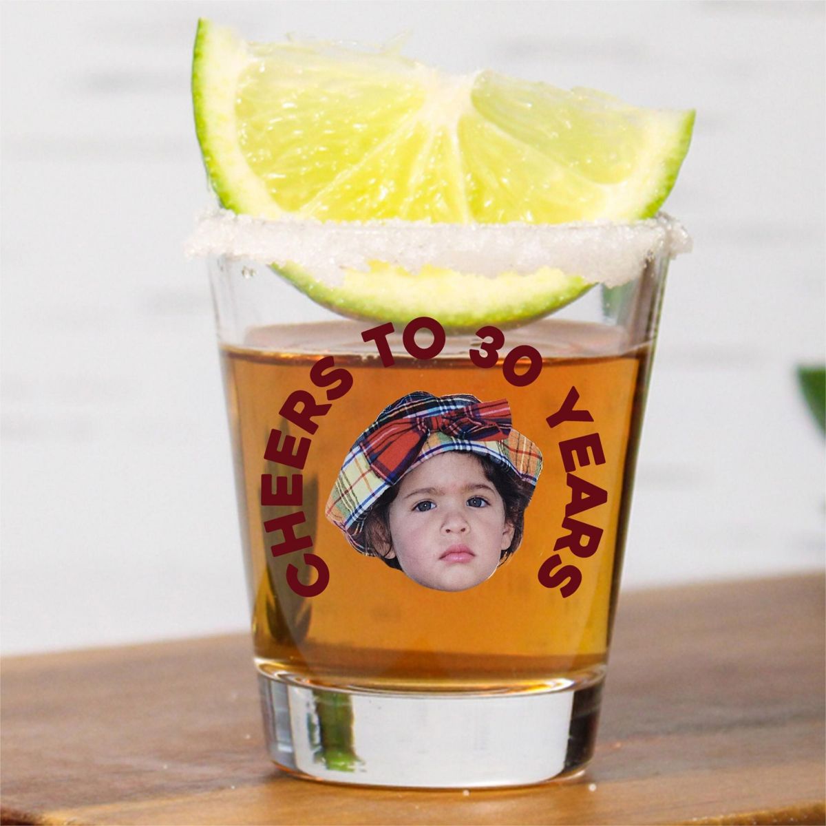 Personalized Custom Text Face Shot Glasses