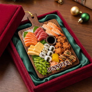 World Cuisine Platter Ornament – Personalized Christmas Tree Hanging Decoration Gift For Foodie
