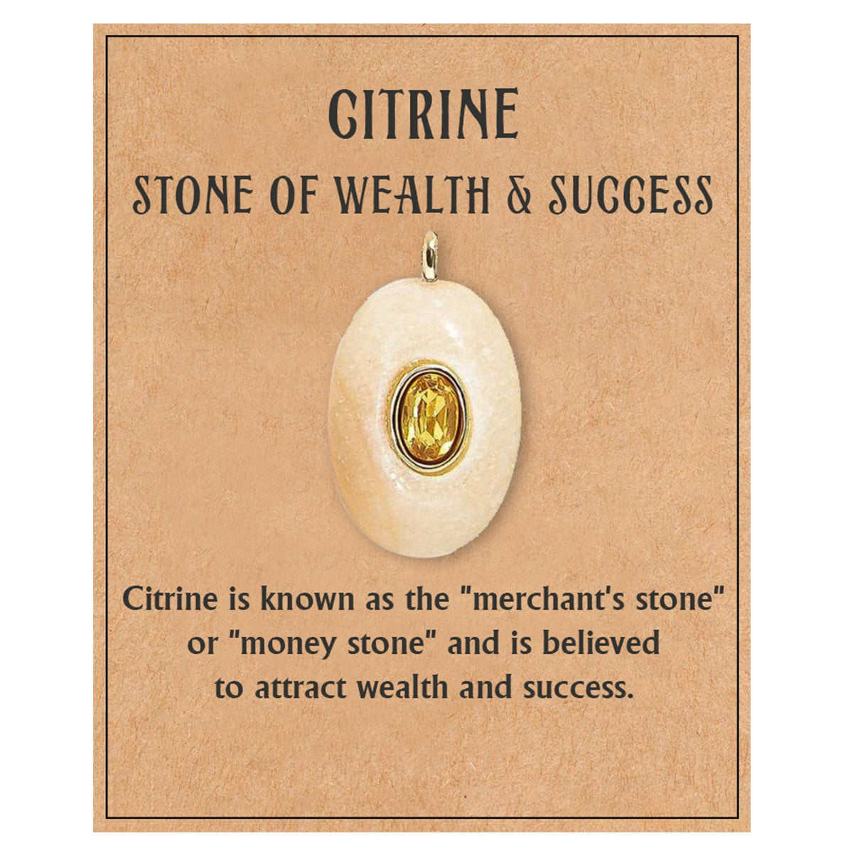 Natural Stone Precious Pendant Necklace