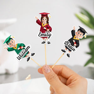 Custom Preschool Kindergarten Graduation - Personalized Cupcake Toppers
