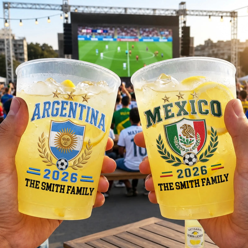 Custom Soccer Party Cups - Personalized Birthday Gifts For Soccer Lovers