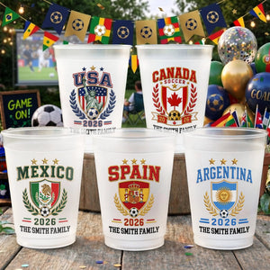 Custom Soccer Party Cups - Personalized Birthday Gifts For Soccer Lovers