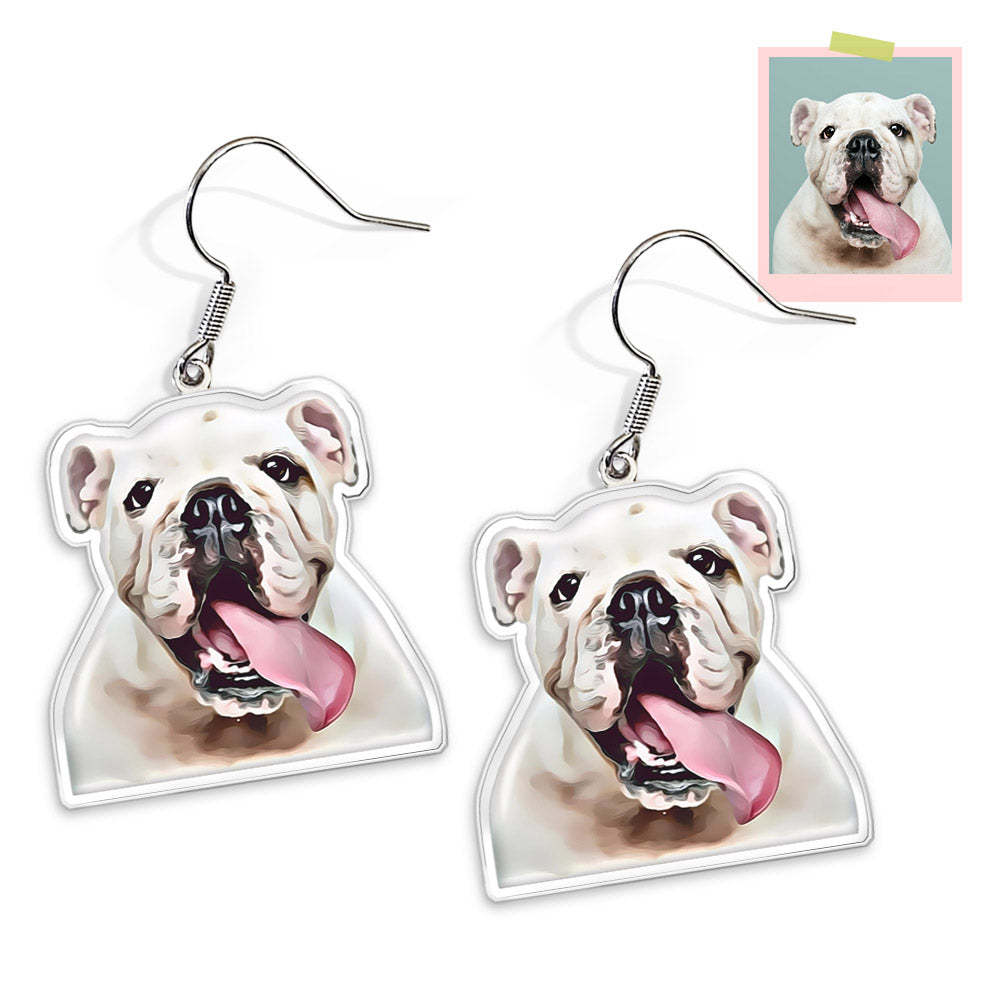 Personalized Pet Earrings Gift for Dog Mom