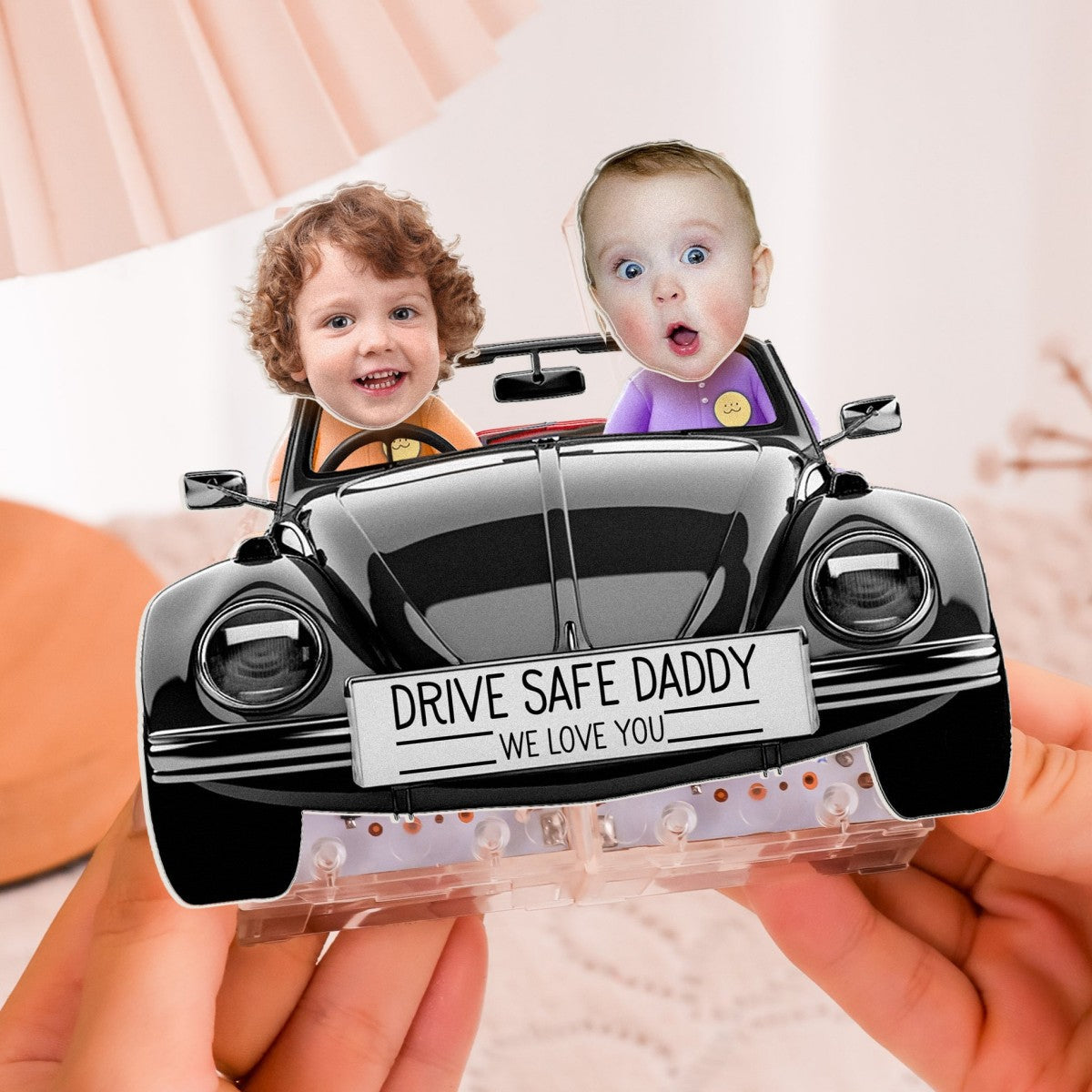 Drive Safe Daddy - Personalized Photo Shaking Head Acrylic Standee