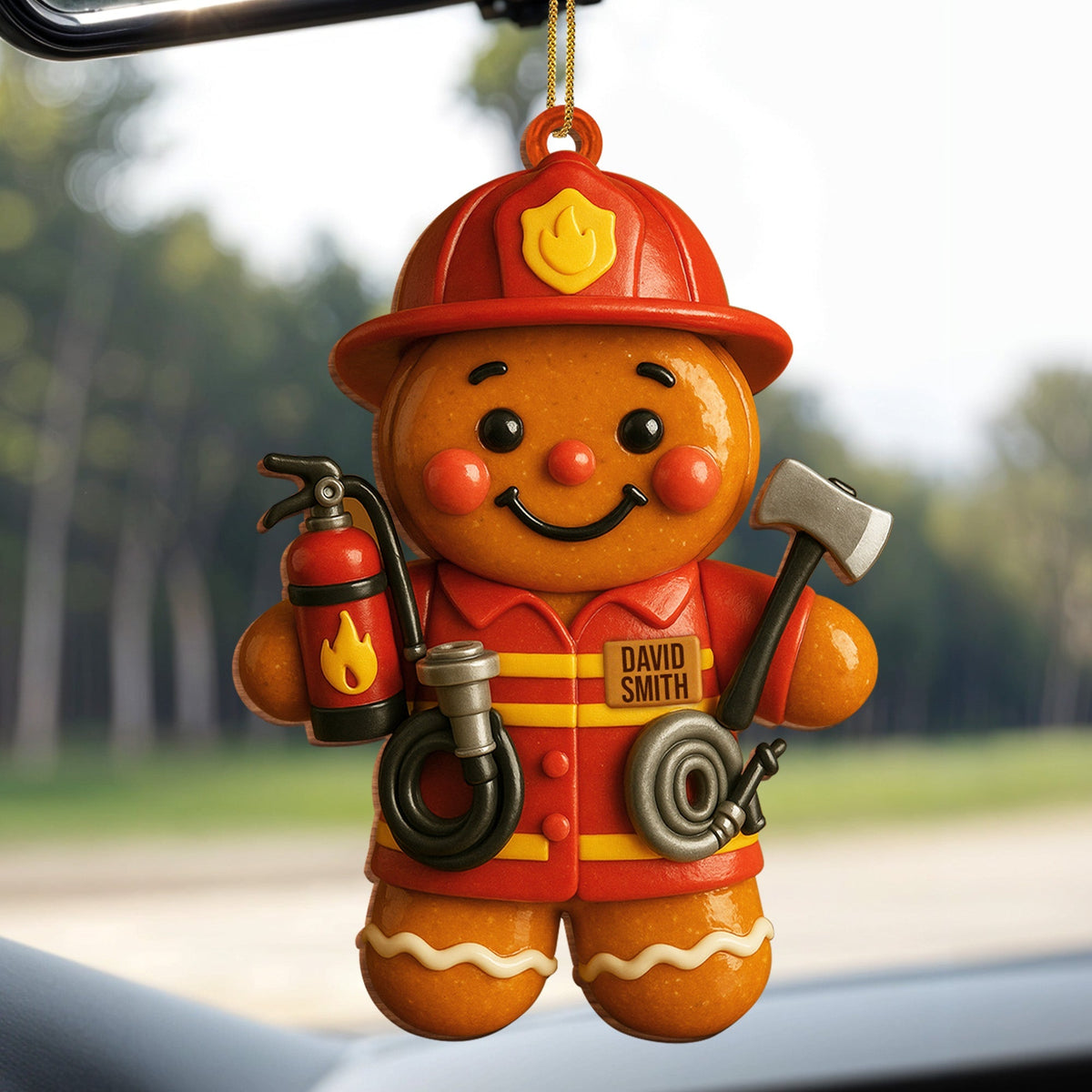 Celebrate The Bravery Of Our Firefighters With Festive Gear, Personalized Wood Ornament Gift For Firefighters