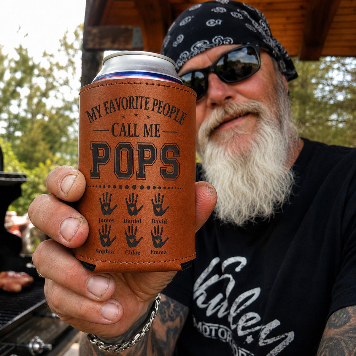 Father's Day Gifts, Legend, Husband, Dad And Grandpa - Personalized Can Cooler