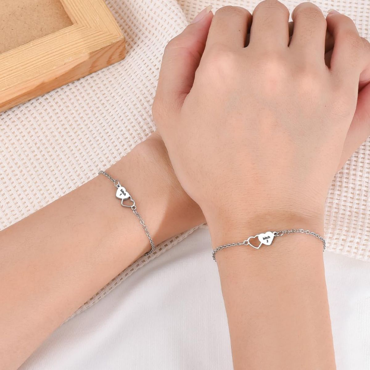 Friendship Heart Set Bracelet For Best Friend - barods Friendship Heart Set Bracelet For Best Friend - barods