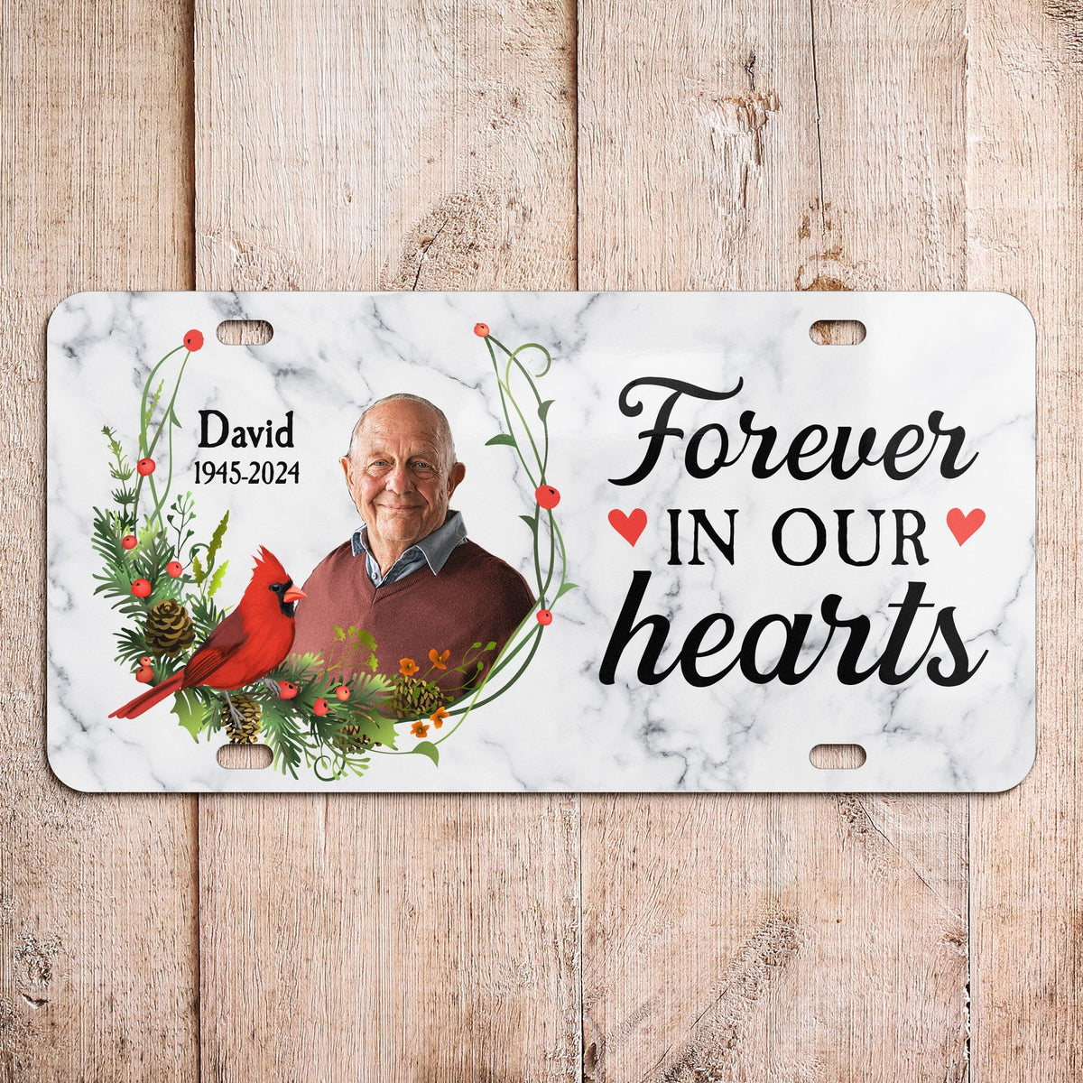 Personalized Photo License Plate - Forever In Our Hearts