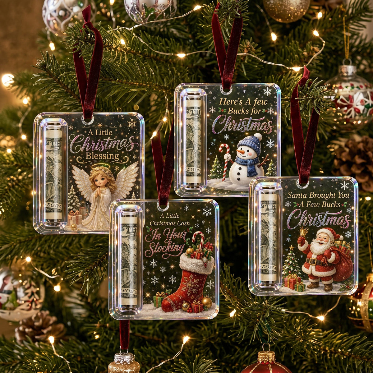 Christmas Cash Gift Holder Ornament