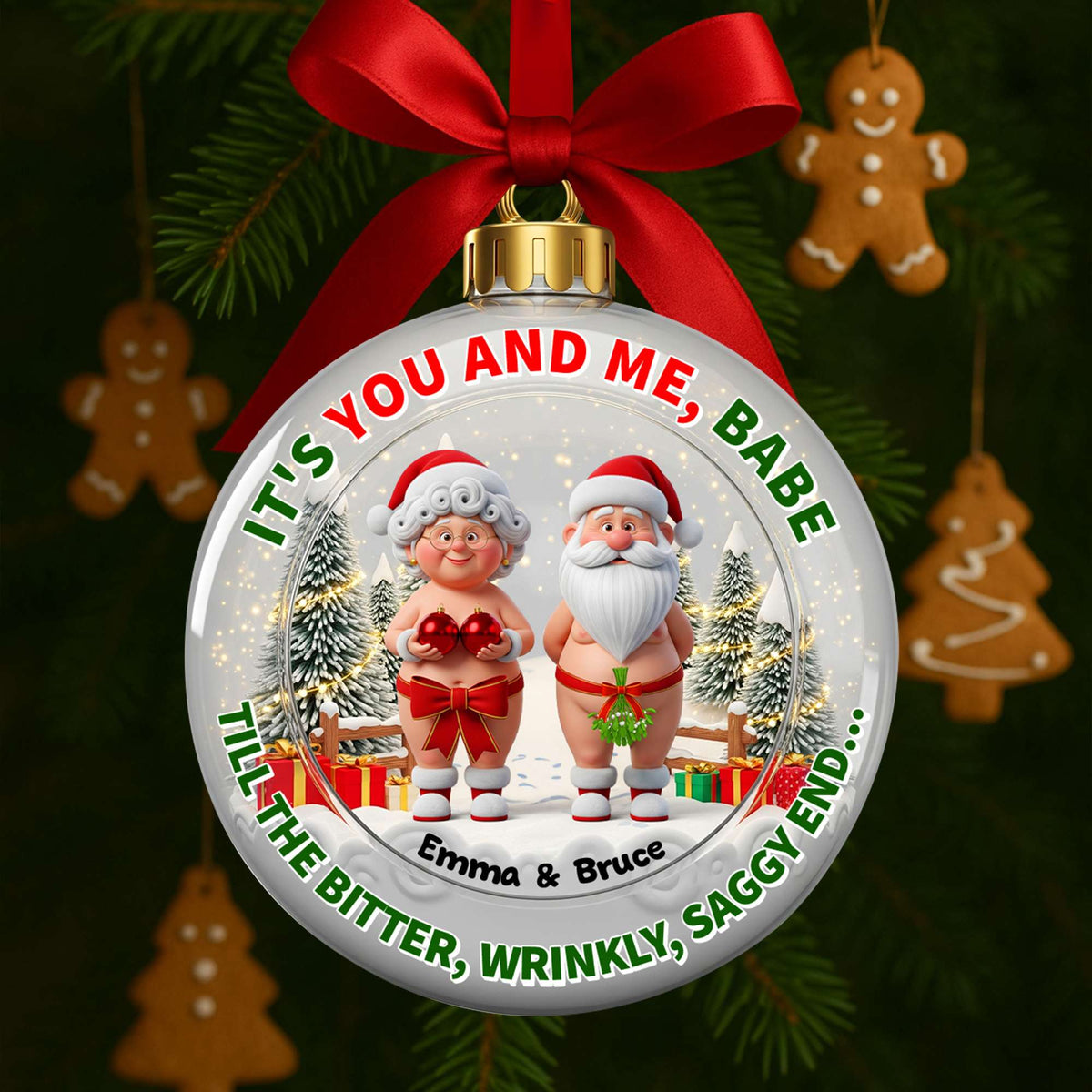 Grumpy Couple Christmas Ornament Personalized Gift For Couple