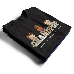 Vintage Map Papa Title - Birthday, Loving Gift For Dad, Father, Papa, Grandpa, Grandfather - Personalized T Shirt