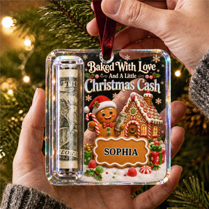 Personalized Christmas Cash Gift Holder Ornament