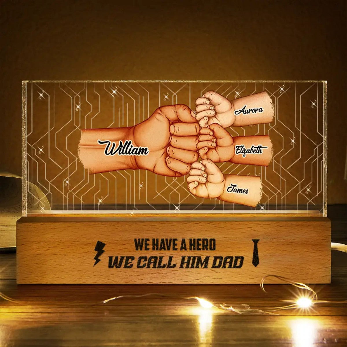 I Have A Hero - Personalized Rectangle LED Light