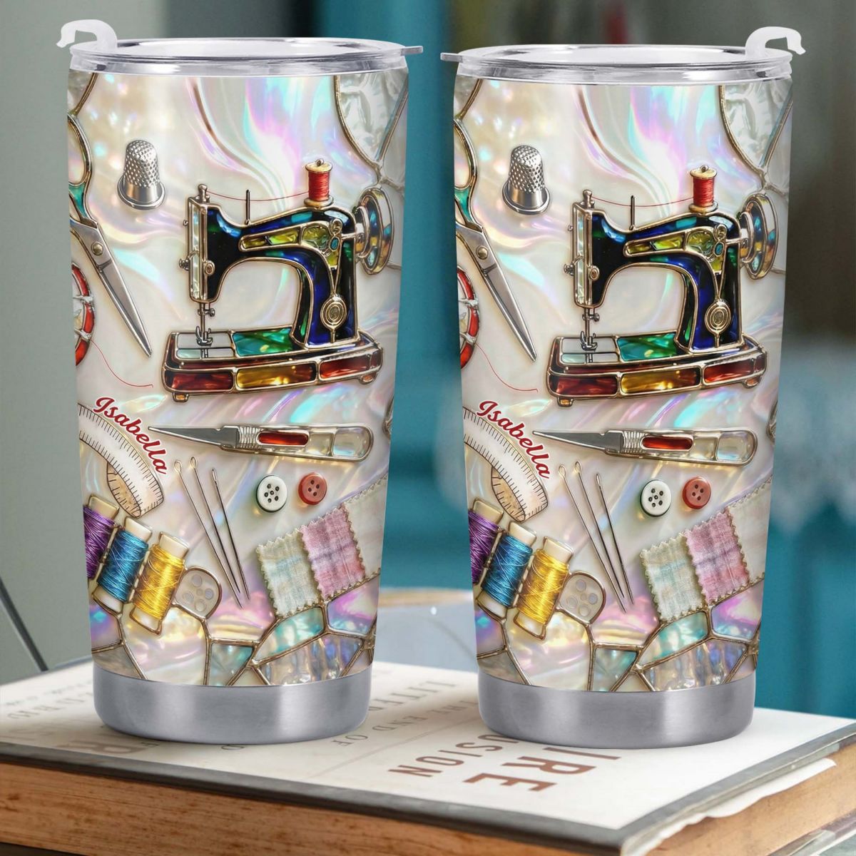 Timeless Things Appreciated More Than You Can Sew, Stainless Steel Tumbler, Gift For Crafters And Sewing Lovers