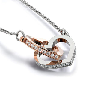 To My Beautiful Granddaughter - Intertwined Hearts Keepsake Necklace