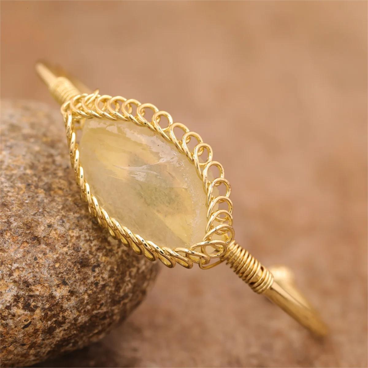 Elegant Amethyst Gold Cuff Bracelet For Her