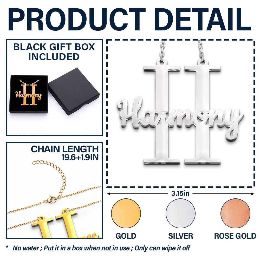 Initials Sign Name - Personalized Letter Necklace