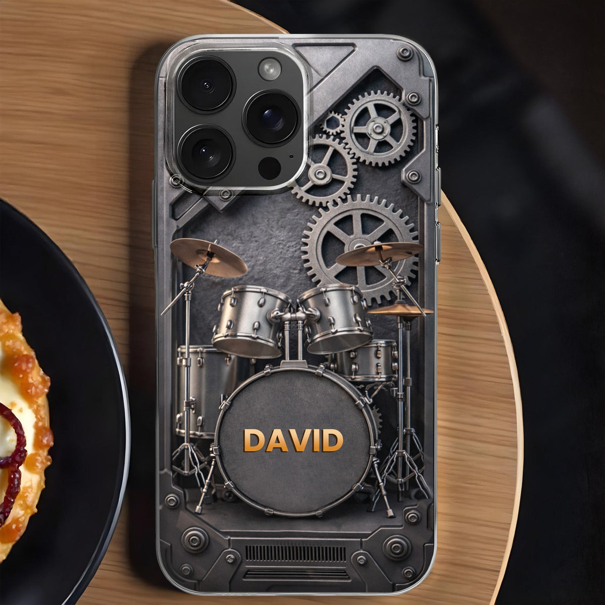 A Passion For Rhythm Drums - Personalized Clear Phone Case, Gift For Musician Lovers