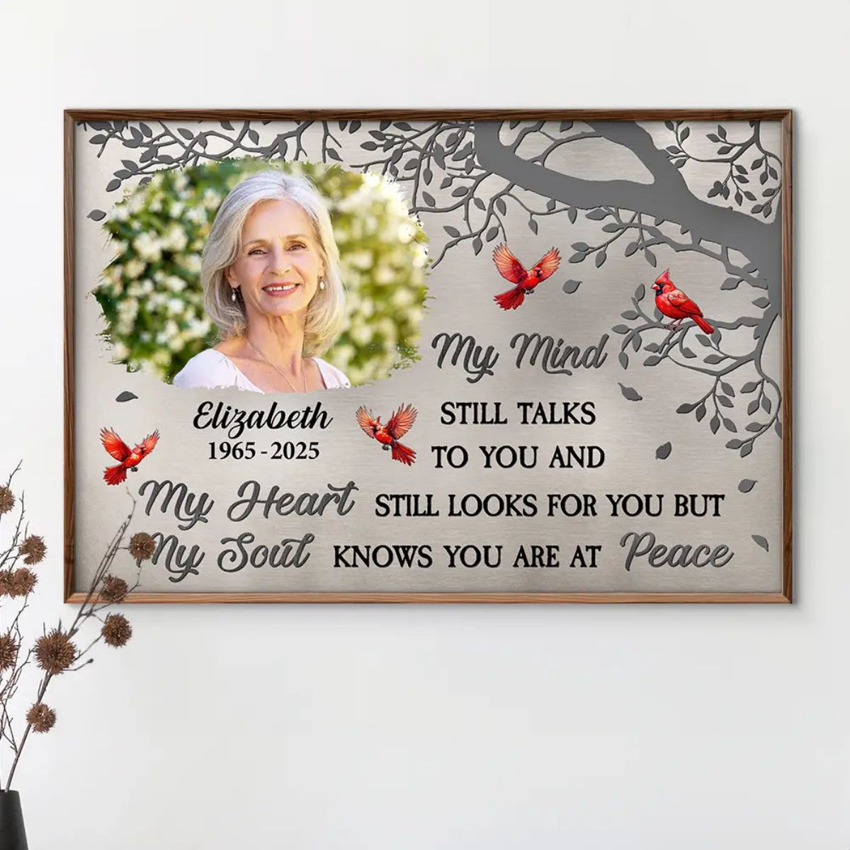 My Mind Still Talks To You - Personalized Memorial Canvas/Poster