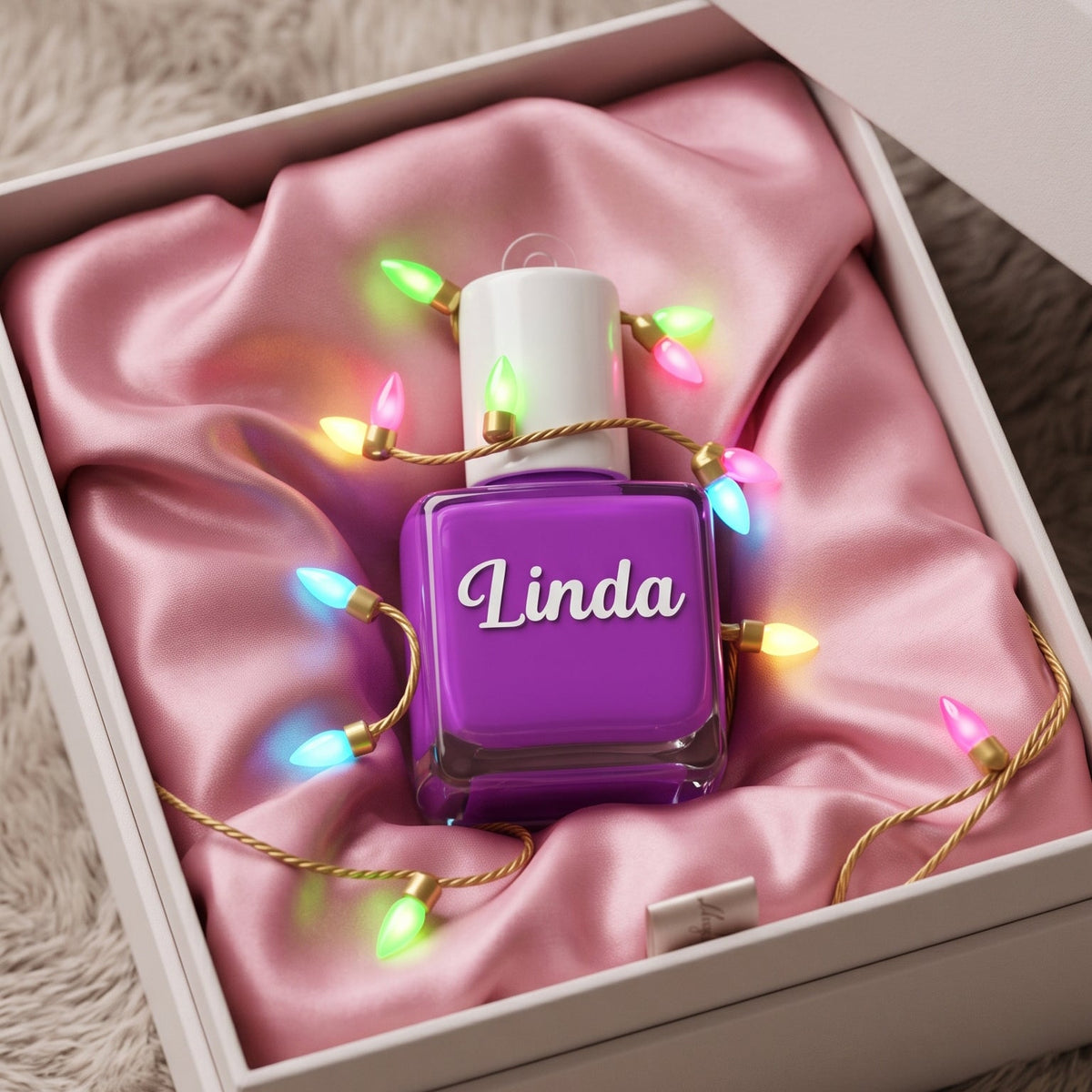 Nail Polish Christmas Acrylic Ornament - Personalized Gift For Nail Artist