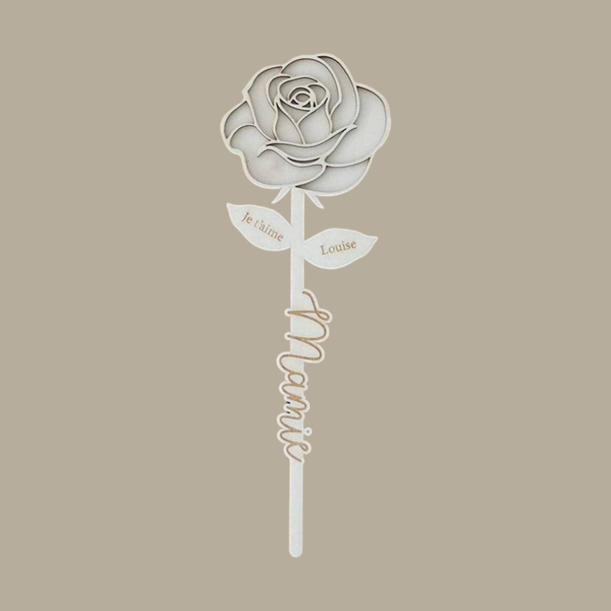 Personalized Double layer Eternal Wooden Flowers For Family