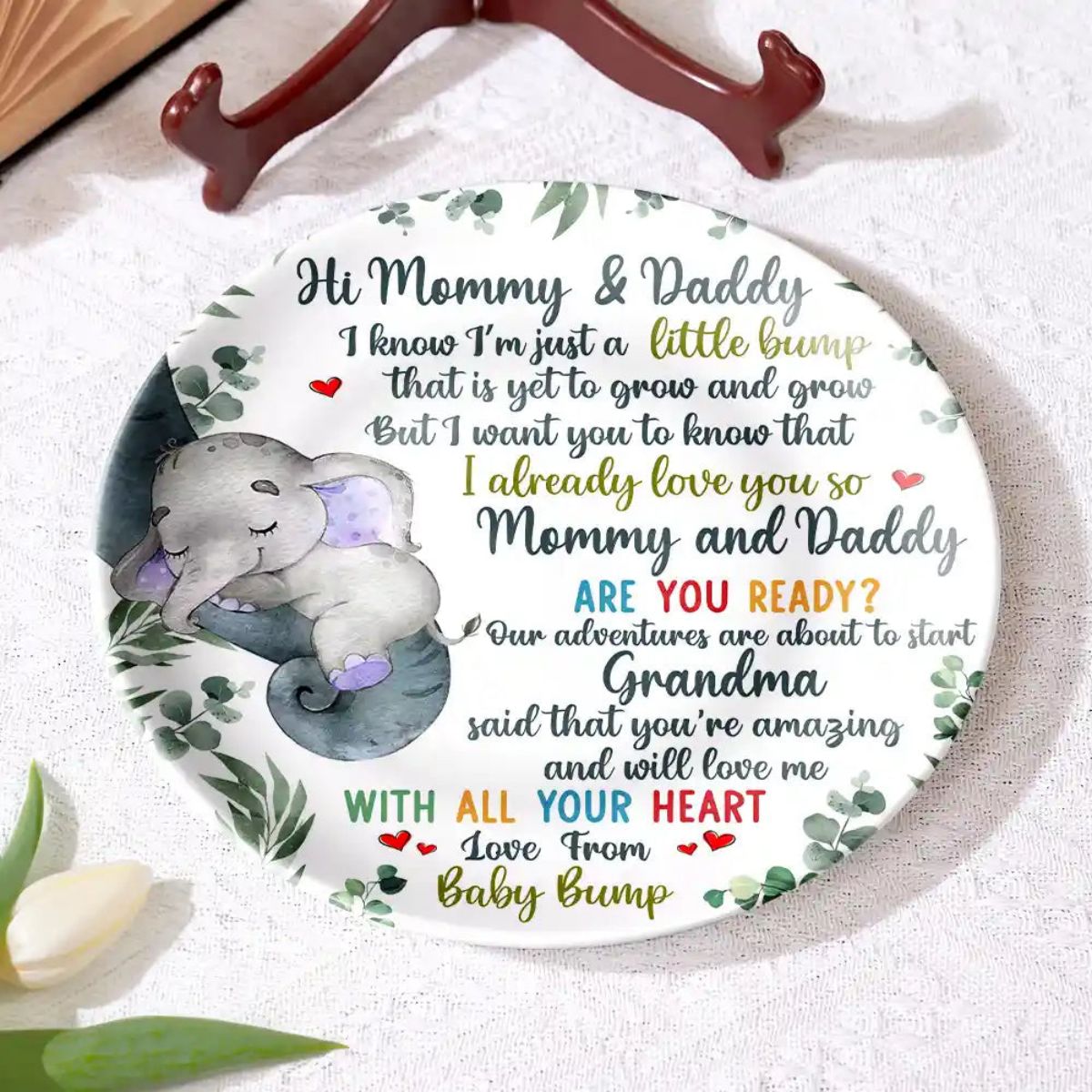 Our Adventures Are About To Start - Personalized Ceramic Plate