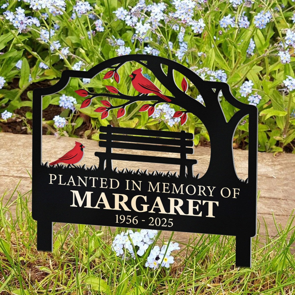 Not A Day Goes By That You Are Not Missed Personalized Metal Garden Stake