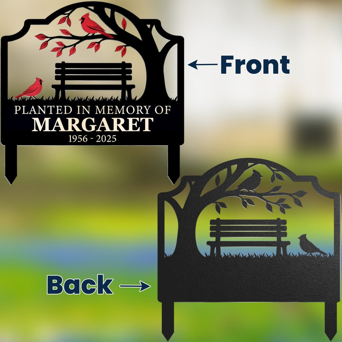 Not A Day Goes By That You Are Not Missed Personalized Metal Garden Stake