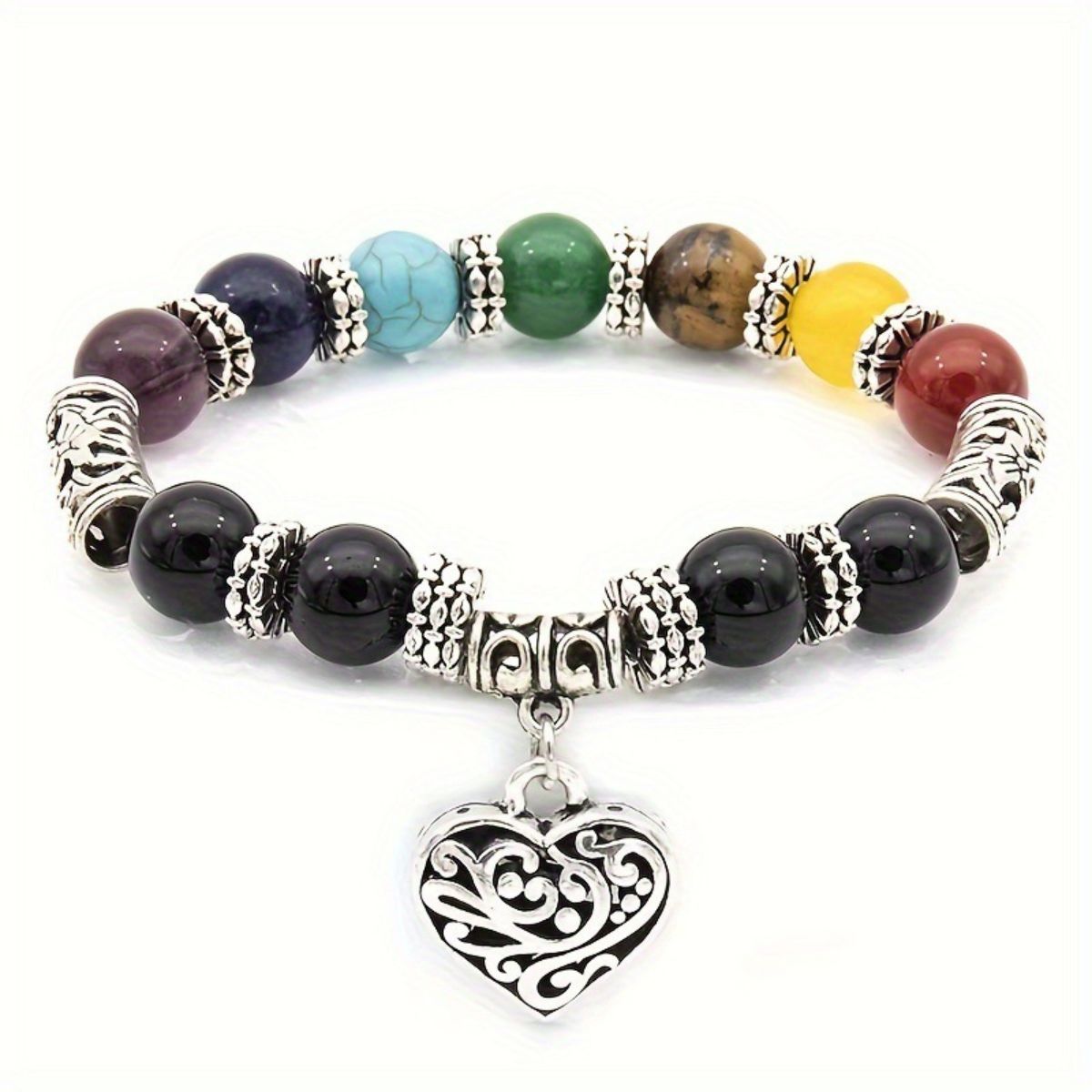 7 Chakra Reiki Healing Heart Bracelet