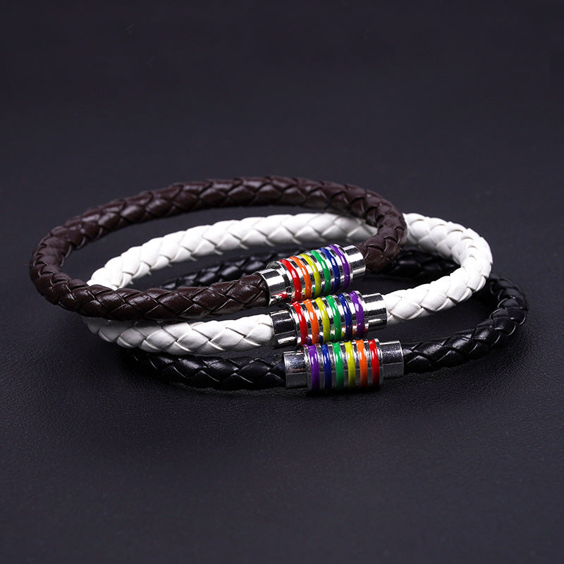 Pride Day - Rainbow Coloured Clasp Magnetic Bracelet